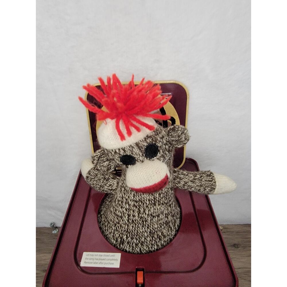 Schylling Musical Sock Monkey Jack in the Box Toy Tested Works - Picture 4 of 14